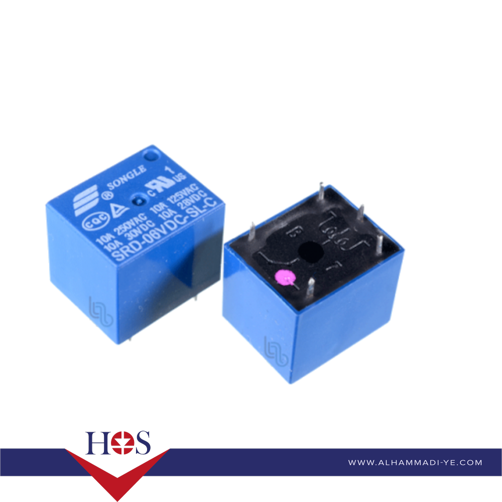 SRUDH-S106DMI-6V-DC-RELAY ريلي 6 فولت 5 ارجل