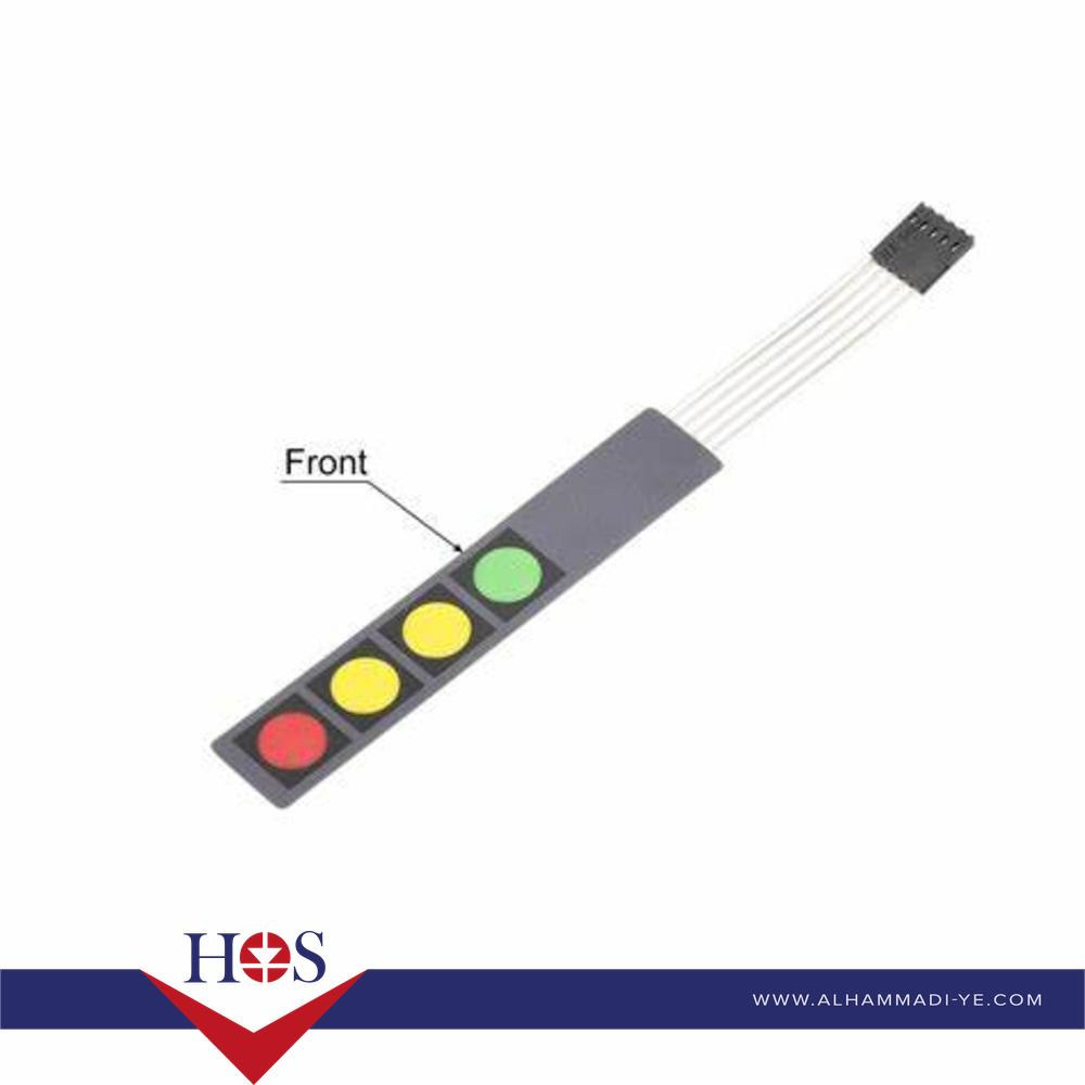 12V 1x4 4 Key Matrix Membrane Switch Keypad Keyboard 107x20x0.8mm لوحة مفاتيح