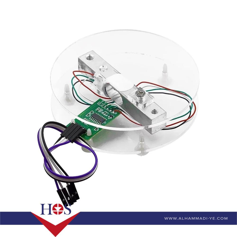 Pressure Sensor,5kg+ HX711AD Module,+4P DuPont Wire + Shell, Weighing Electronic Weighing Sensor Kit حساس وزن مع البرده