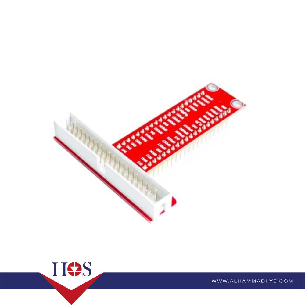 Red 40Pin GPIO T-Type Extension Board بردة توسعة تحويلة