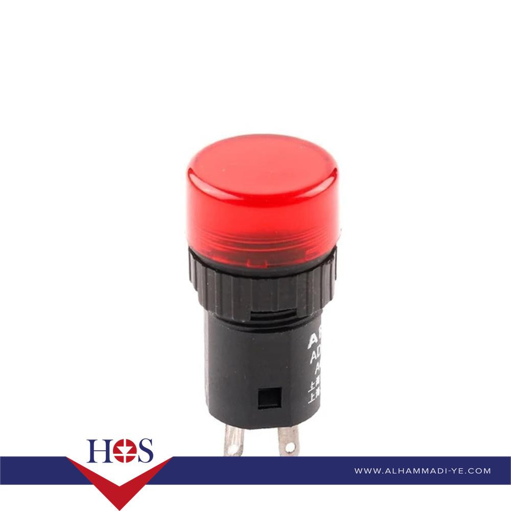 Red AC/DC12V 16mm AD16-16E LED Power Pilot Signal Light Lamp MOQ10 لمبه اشاره طبلون احمر