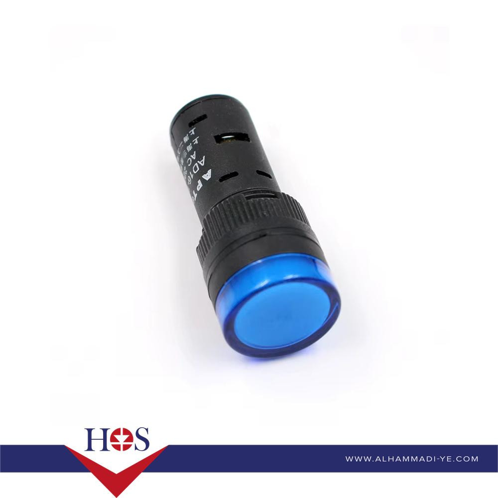 Blue AC220V 16mm AD16-16E LED Power Pilot Signal Light Lamp MOQ10 لمبه اشاره طبلون ازرق