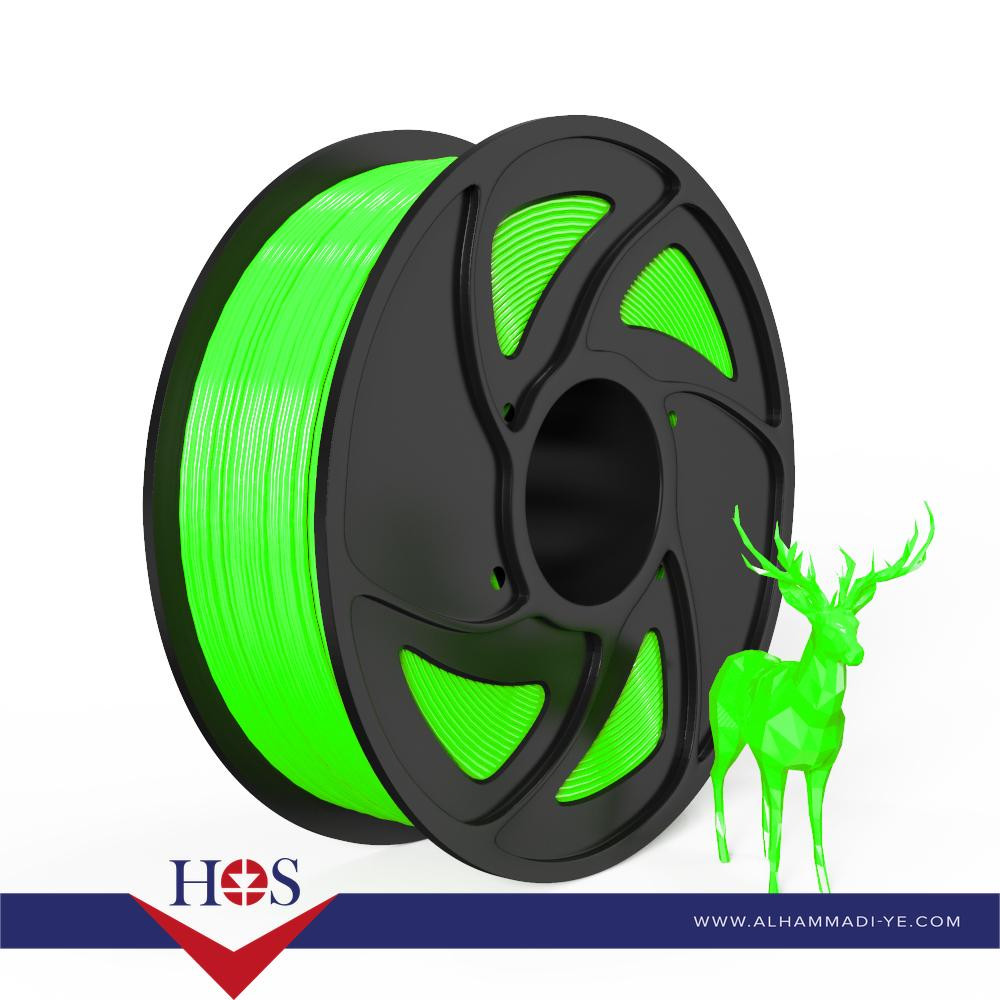 Anet-Fluorescent-Green-PLA-filament  1KG/Roll  فلمنت اخضر فسوري رول / 1كجم
