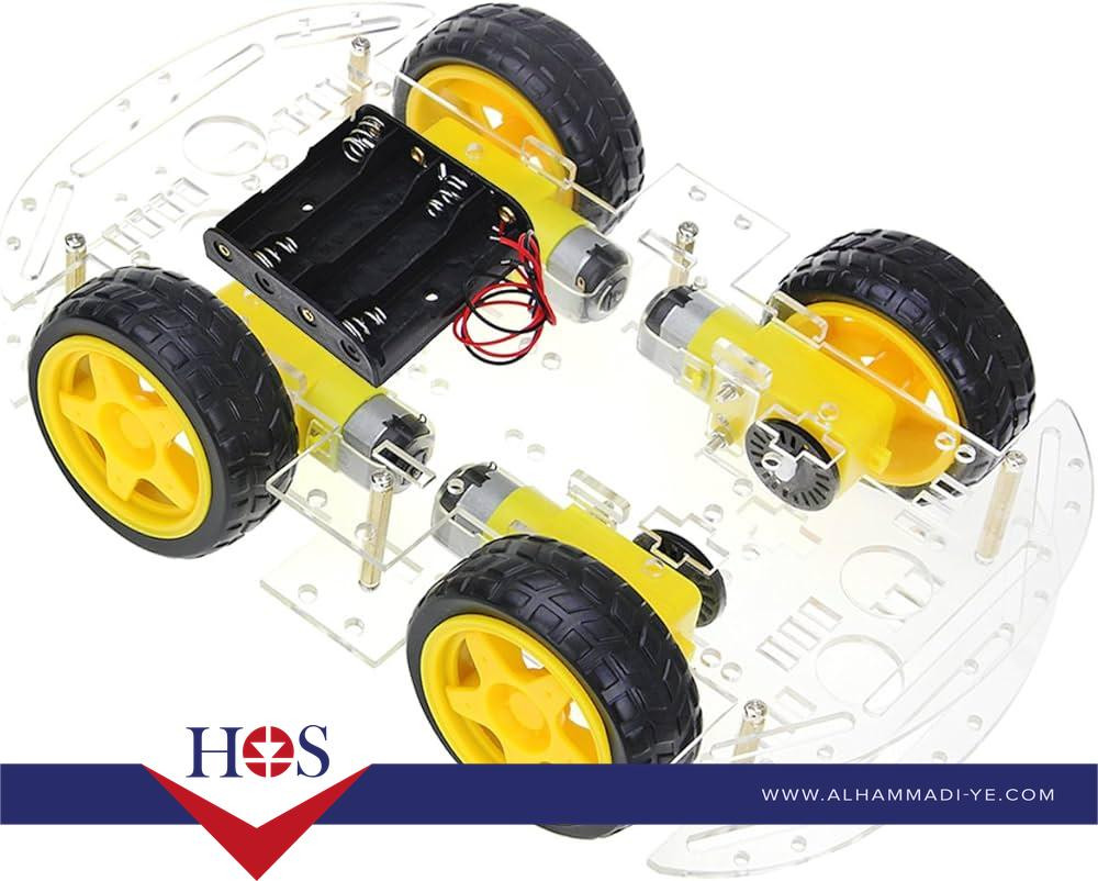 هيكل سيارة ذكية رباعية الدفع ذات طبقتين - Longer version of 4 wd double layer smart car chassis: 2pcs 4WD smart car chassis