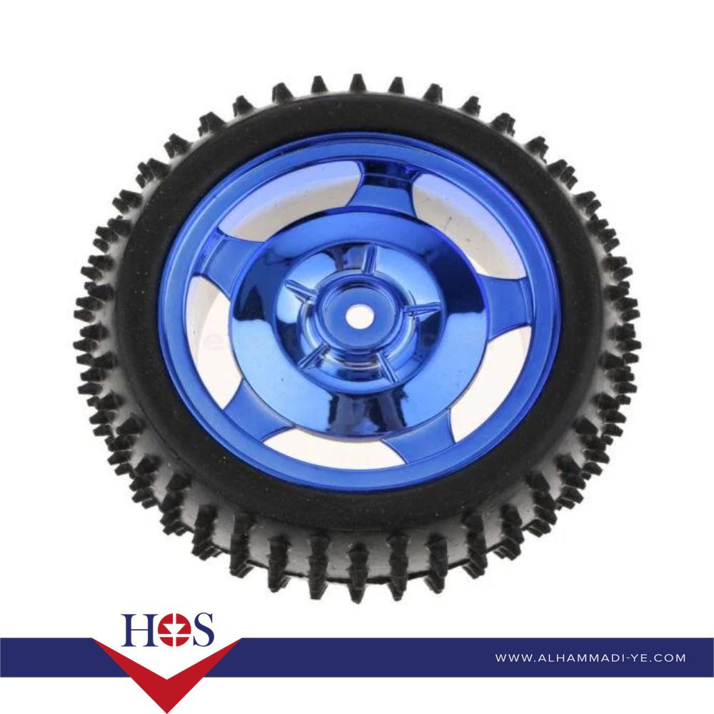 85MM Large Robot Smart Car Wheel, 38MM Width Surface عجله سياره ازرق 85مم*38مم