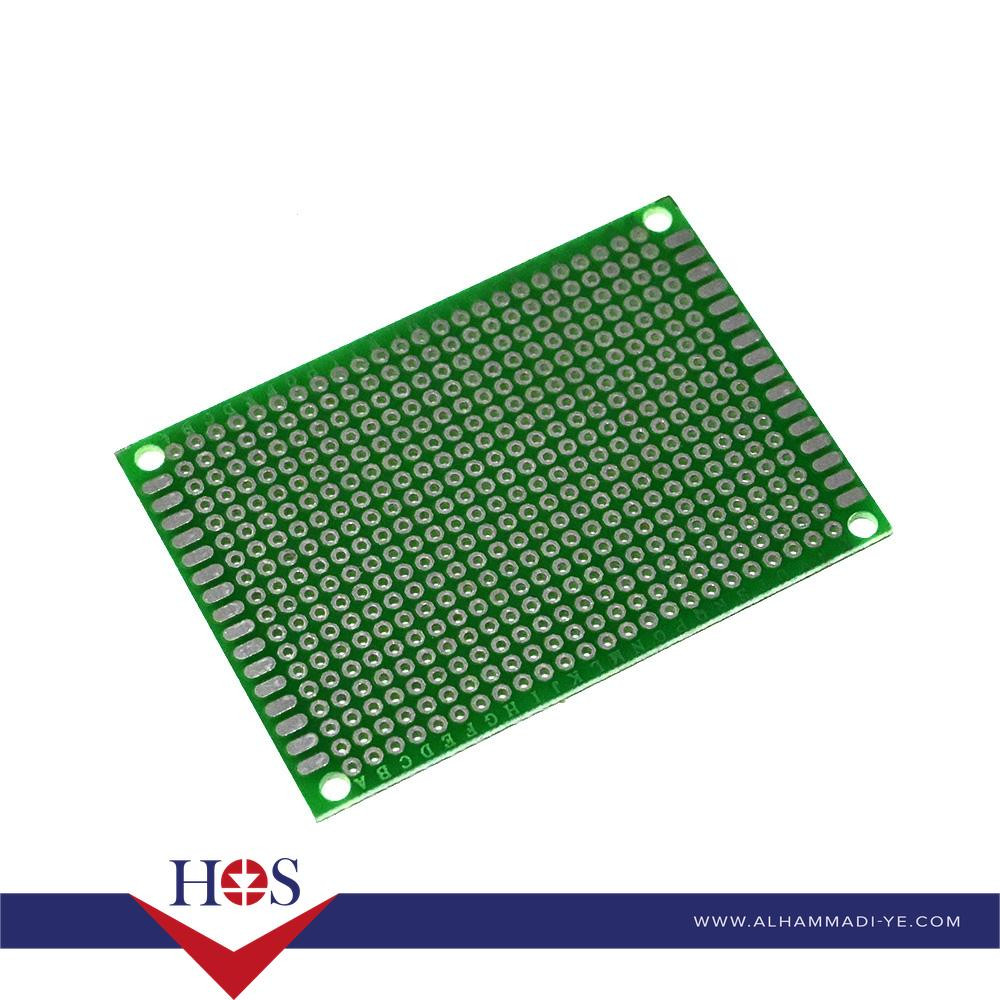 5*7 cm Universal PCB Prototype Board Double-Sided 2.54mm Hole pitch برده تجارب اخضر مخرم 5*7 سم