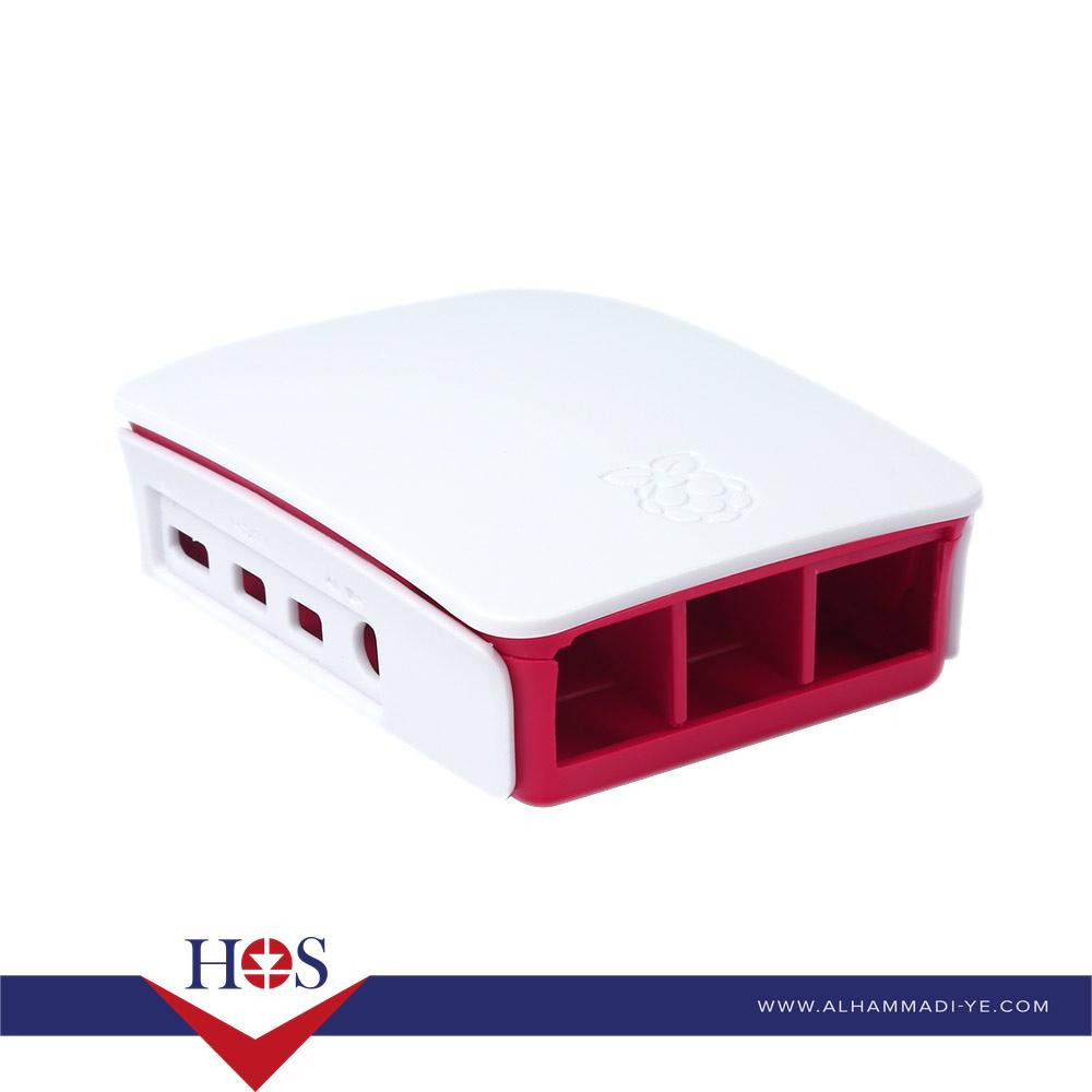 Red+White Raspberry Pi 4B Case ABS Enclosure Box Shell غلاف راسبيري باي 4