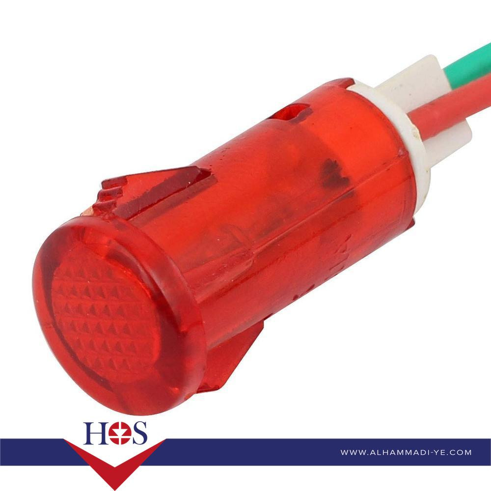 Red AC220V MDX-11A Butterfly Type Indicator Light MOQ100 لمبه إشاره طبلون احمر