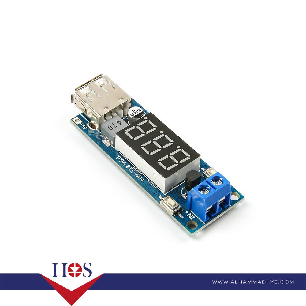 DC 4.5-40V To 5V 2A USB Charger DC-DC Step-down Buck Converter Voltmeter Module دائرة شحن