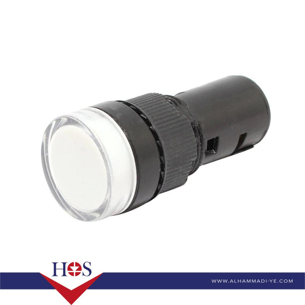 White AC/DC24V 16mm AD16-16E LED Power Pilot Signal Light Lamp MOQ10 لمبه اشاره طبلون ابيض