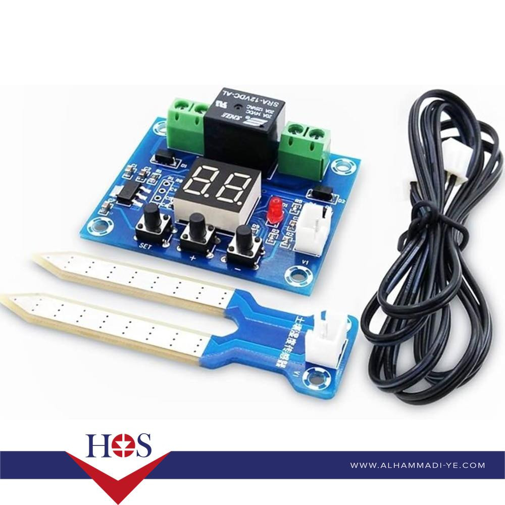 XH-M214 Humidity Controller Soil Sensor Module, 20-99%RH Precise Automatic Control Irrigation System, Red Digital Display