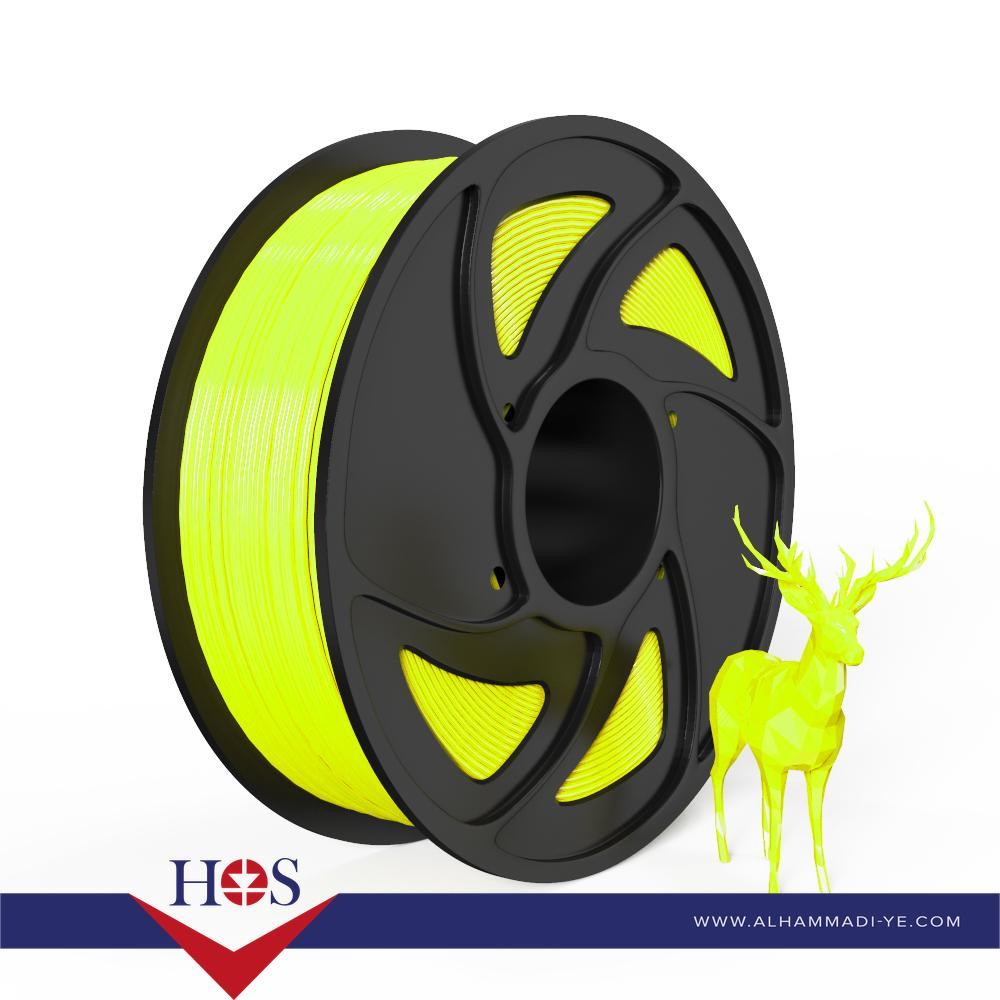 Anet-Fluorescent-Yellow-PLA-filament  1KG/Roll  فلمنت  اصفر فسفوري رول / 1كجم