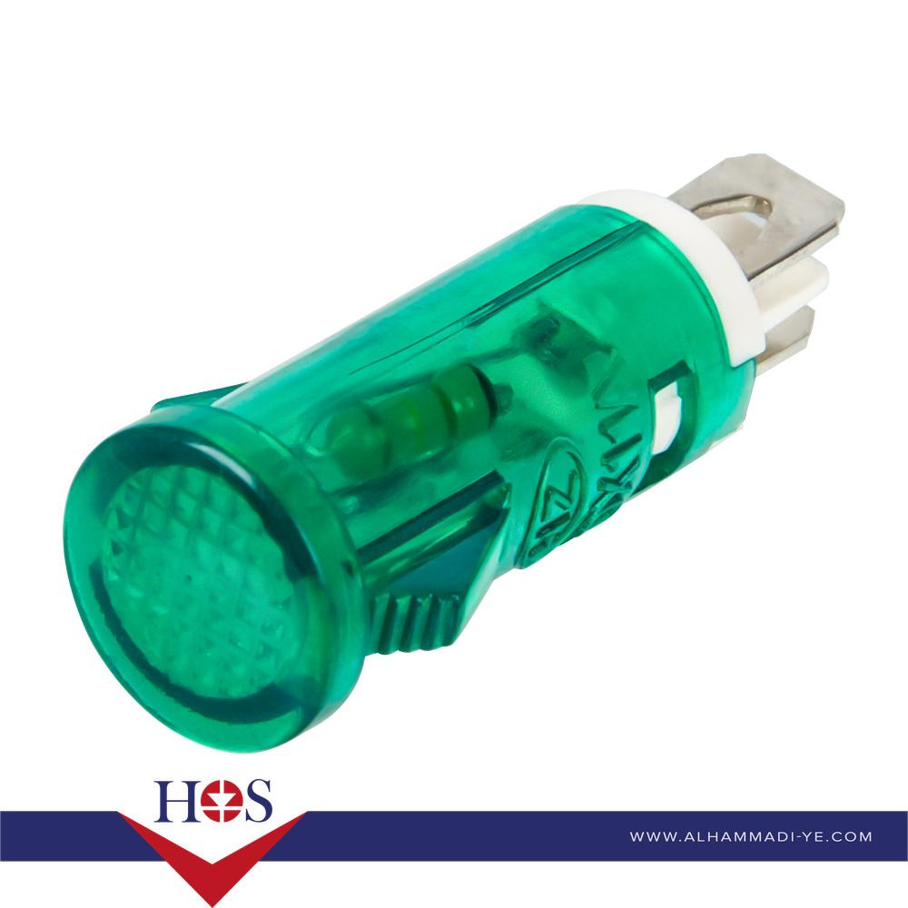 Green AC220V MDX-11A Butterfly Type Indicator Light MOQ100 لمبه إشاره طبلون اخضر
