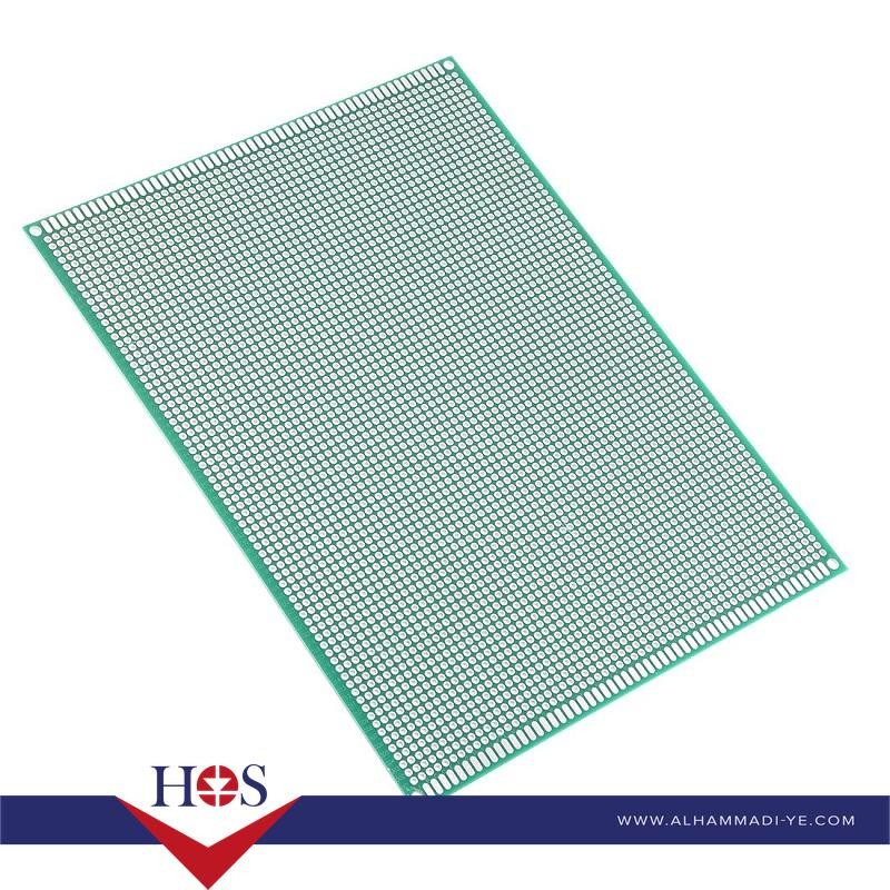 15-20cm-Universal-PCB-Prototype-Board-Single-Sided2.54mm-Hole-Pitch برده تجارب اخضر مخرم  15*20 سم