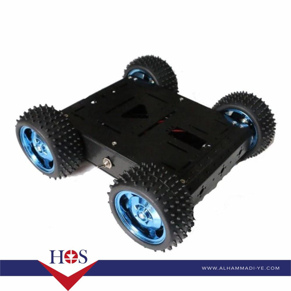 Metal Tank Robot Smart Car Chassis Big Tyre هيكل سيارة روبوت دبابة معدنية بعجلات كبيرة