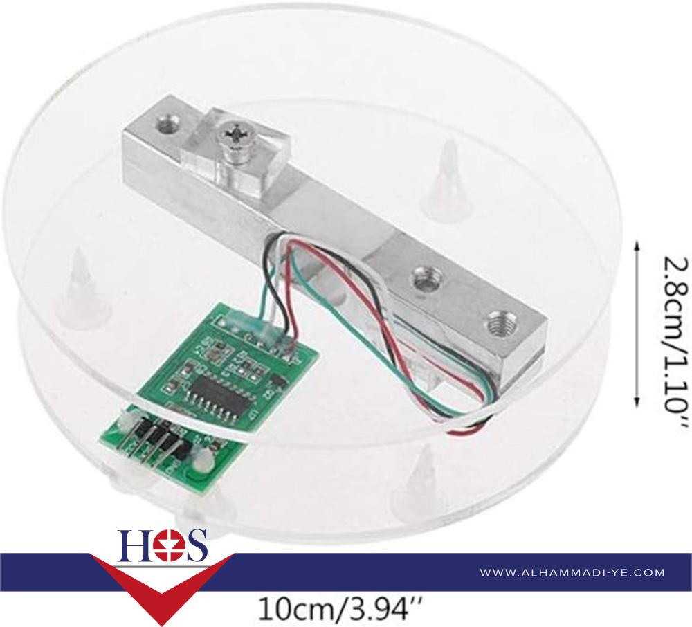 Pressure Sensor,5kg+ HX711AD Module,+4P DuPont Wire + Shell, Weighing Electronic Weighing Sensor Kit حساس وزن مع البرده