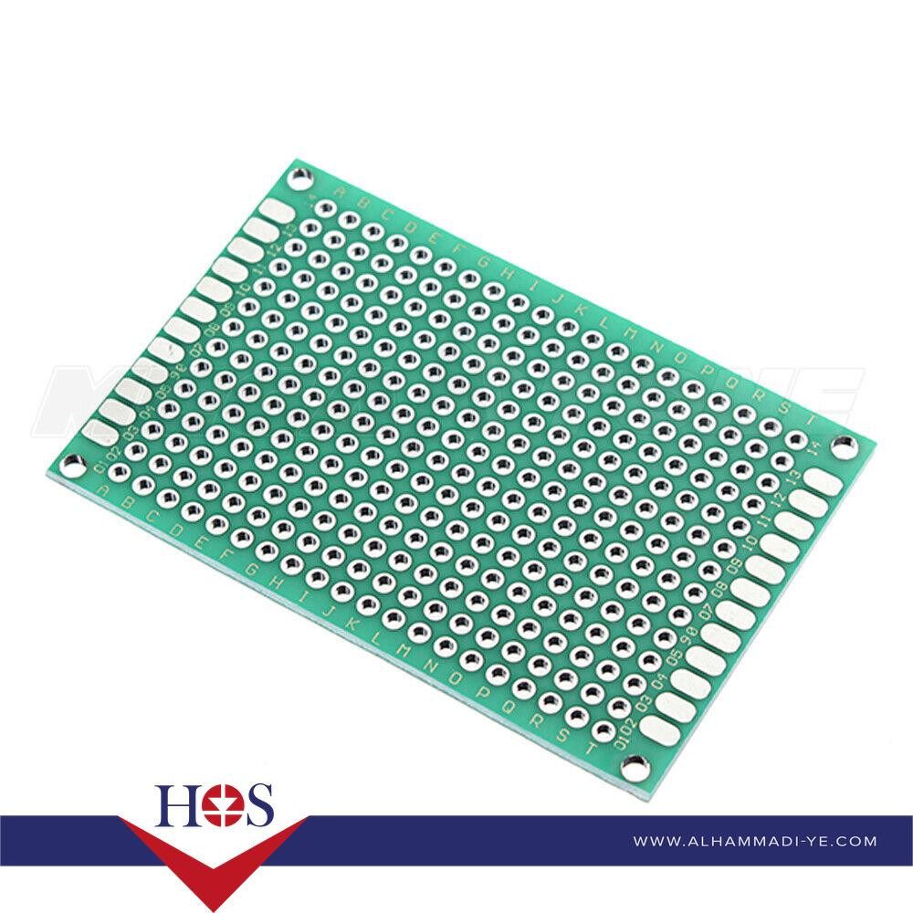 4*6 cm Universal PCB Prototype Board Double-Sided 2.54mm Hole pitch برده تجارب اخضر مخرم 4*6 سم