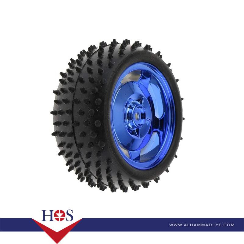 85MM Large Robot Smart Car Wheel, 38MM Width Surface عجله سياره ازرق 85مم*38مم