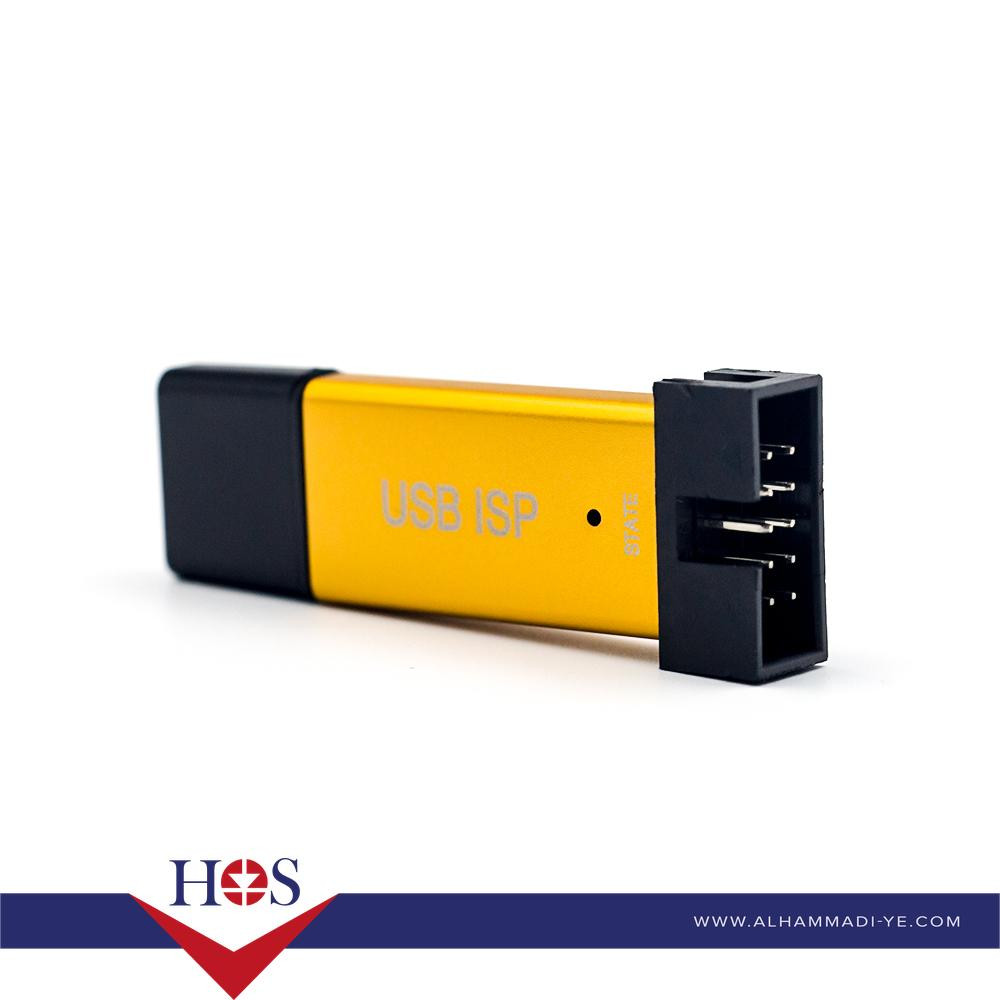 Mini USBISP USBASP Programmer Aluminum for 51 single chip AVR WIN7 64 （Color Random）مبرمجة