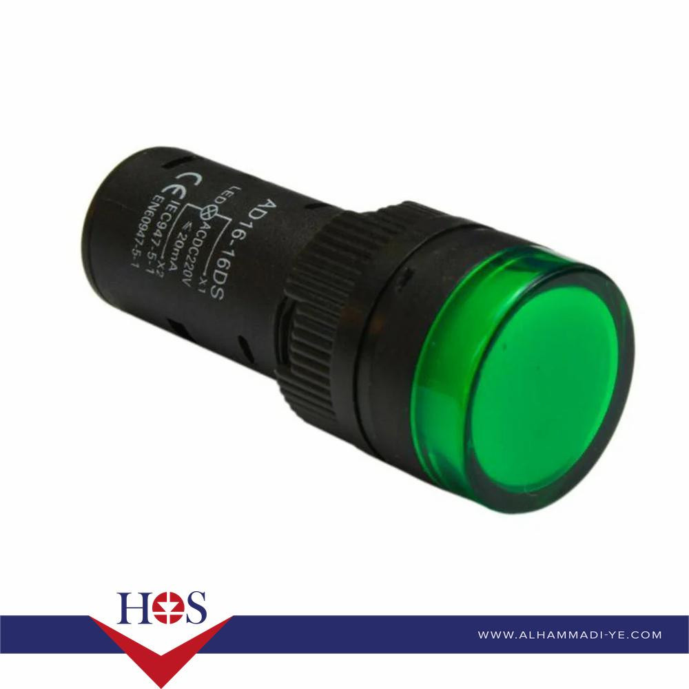 Green AC/DC12V 16mm AD16-16E LED Power Pilot Signal Light Lamp MOQ10 لمبه اشاره طبلون اخضر